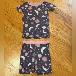 Kids Pajamas with Moon and Stars Design